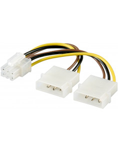 Kabel/Adapter zasilający karty graficznej do komputera, PCI-E/PCI Express 6-pinowy - Długość kabla 0.15 m