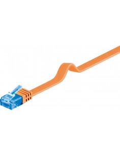 CAT 6A Płaska Kabel połączeniowy,U/UTP, Pomarańczowy - Długość kabla 2 m