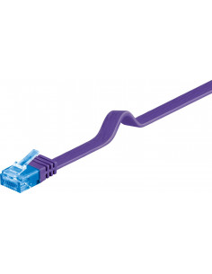 CAT 6A Płaska Kabel połączeniowy,U/UTP, Fioletowy - Długość kabla 2 m