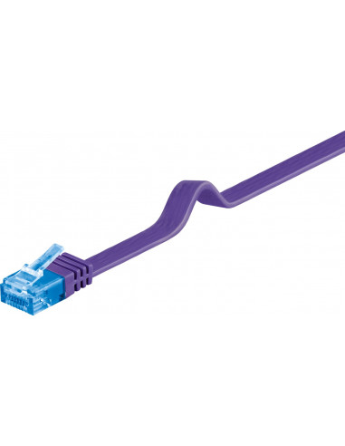 CAT 6A Płaska Kabel połączeniowy,U/UTP, Fioletowy - Długość kabla 2 m