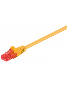 CAT 6Kabel łączący, U/UTP, Żółty - Długość kabla 3 m