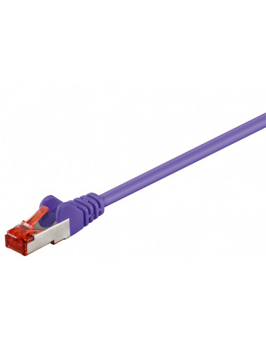 CAT 6 Kabel łączący, S/FTP (PiMF), Fioletowy - Długość kabla 1 m