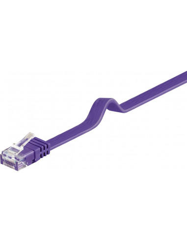 CAT 6Płaska Kabel połączeniowy,U/UTP, Fioletowy - Długość kabla 2 m