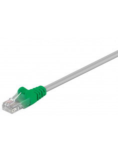 CAT 5e kabel krosowany, U/UTP, Szary, Zielony - Długość kabla 5 m