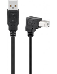 Kabel USB 2.0 Hi-Speed, Czarny - Długość kabla 0.5 m
