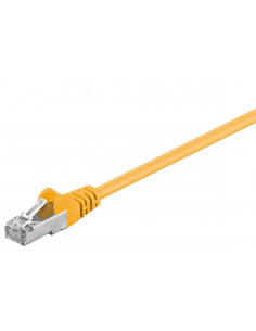 CAT 5e Kabel łączący, F/UTP, Żółty - Długość kabla 1.5 m