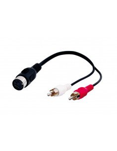 Kabel adaptera audio, gniazdo DIN na wtyk cinch stereo - Długość kabla 0.2 m