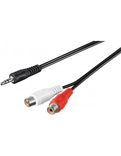 Kabel adaptera audio 3,5 mm, wtyk na gniazdo cinch stereo - Długość kabla 1.5 m