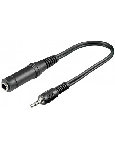 Adapter do słuchawek, wtyk 3,5 mm na gniazdo 6,35 mm - Długość kabla 0.2 m