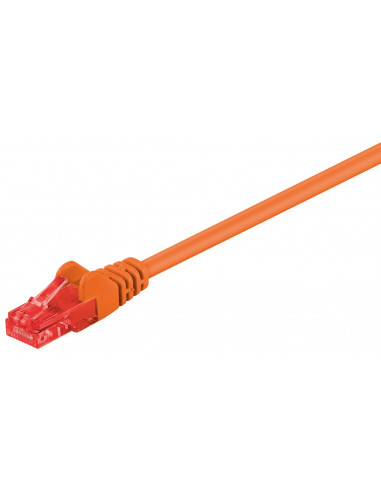 CAT 6Kabel łączący, U/UTP, Pomarańczowy - Długość kabla 1 m