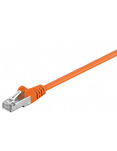 CAT 5e Kabel łączący, F/UTP, Pomarańczowy - Długość kabla 1 m
