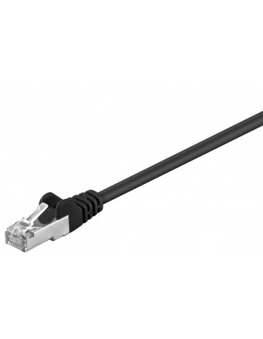 CAT 5e Kabel łączący, F/UTP, czarny - Długość kabla 1 m