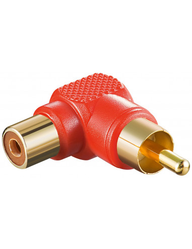 Adapter cinch 90°  Czerwony - Wersja kolorystyczna Czerwony
