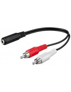 Kabel adaptera audio z gniazdem 3,5 mm na wtyk cinch - Długość kabla 0.2 m
