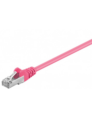 CAT 5e Kabel łączący, SF/UTP, Purpurowy - Długość kabla 0.25 m