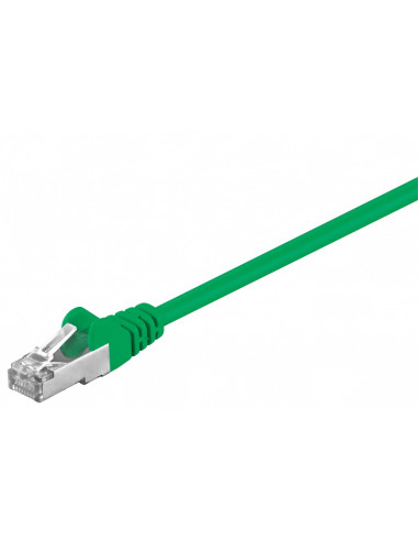 CAT 5e Kabel łączący, F/UTP, Zielony - Długość kabla 0.25 m