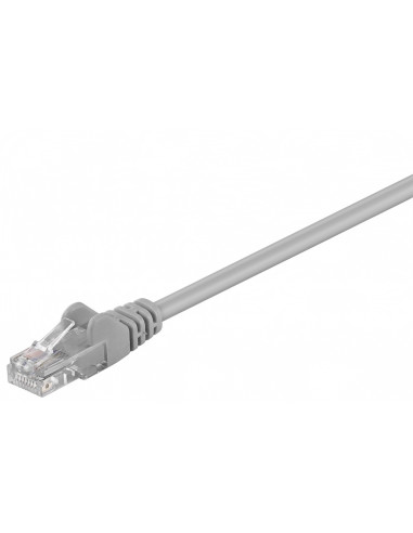 CAT 5e Kabel łączący, U/UTP, Szary - Długość kabla 0.5 m