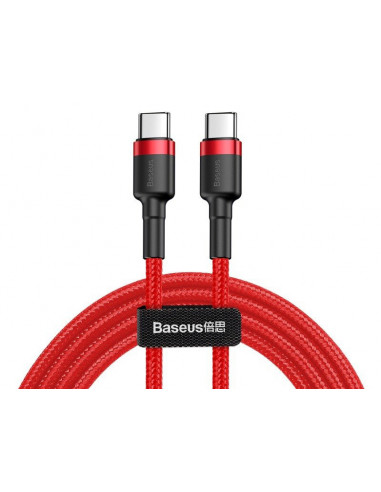 BASEUS Kabel USB Type C 1m Cafule PD 2.0 QC 3.0 60W (CATKLF-G09) Red