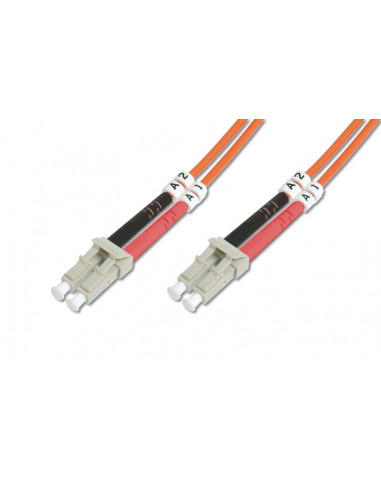 Kabel krosowy patchcord światłowodowy LC/LC dplx MM 50/125 OM2 LSOH 10m pomarańczowy