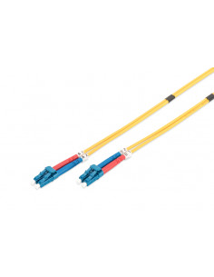 Kabel krosowy patchcord światłowodowy LC/LC duplex SM 9/125 OS2 LSOH 10m żółty