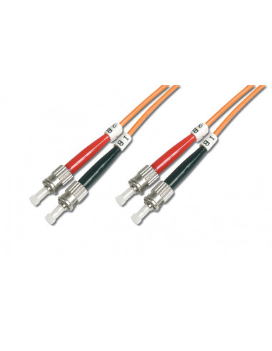 Kabel krosowy patchcord światłowodowy ST/ST duplex MM 50/125 OM2 LSOH 5m pomarańczowy