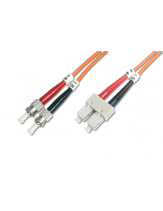 Kabel krosowy patchcord światłowodowy ST/SC duplex MM 50/125 OM2 LSOH 3m pomarańczowy