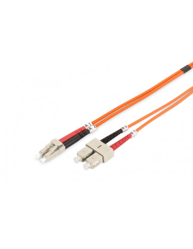 Kabel krosowy patchcord światłowodowy LC/SC duplex MM 50/125 OM2 LSOH 5m pomarańczowy