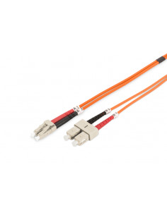 Kabel krosowy patchcord światłowodowy LC/SC duplex MM 50/125 OM2 LSOH 2m pomarańczowy