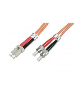 Kabel krosowy patchcord światłowodowy LC/ST duplex OM2 LSOH 3m pomarańczowy