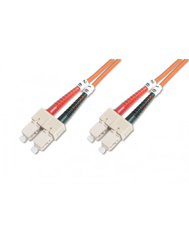 Kabel krosowy patchcord światłowodowy SC/SC duplex 50/125 OM2 LSOH 5m pomarańczowy
