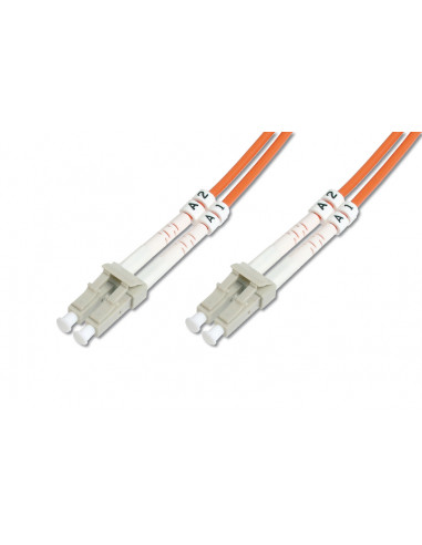 Kabel krosowy patchcord światłowodowy LC/LC dplx MM 62.5/125 OM1 LSOH 5m pomarańczowy