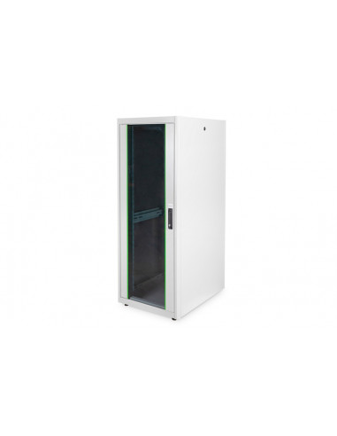 Szafa sieciowa stojąca DYNAmic Basic 19" 32U rack 600x800 drzwi przód szyba szary 600kg