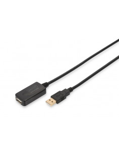 Przedłużacz/Extender USB 2.0 HighSpeed Typ USB A/USB A M/Ż aktywny czarny 5m