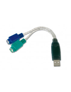 Konwerter/Adapter USB do PS/2 2x Mini-Din 6/Ż USB A/M