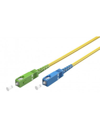 Kabel światłowodowy (FTTH), Singlemode (OS2) Yellow, Żółty (Simplex), 30 m - Długość kabla 30 m