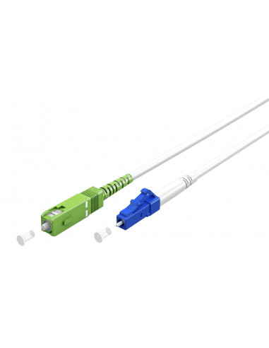 Kabel światłowodowy (FTTH), Singlemode (OS2) White, biały (Simplex), 25 m - Długość kabla 25 m