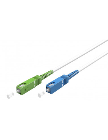 Kabel światłowodowy (FTTH), Singlemode (OS2) White, biały (Simplex), 20 m - Długość kabla 20 m