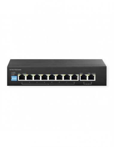 VALUE PoE Fast Ethernet Switch, 8 portów + 2 porty Uplink (non PoE)