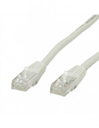 Patch Cord UTP Cat.5e (Class D), beżowy, 0,5 m