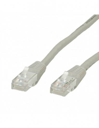 Patch Cord UTP, Cat.6 (Class E), beżowy, 0,5 m