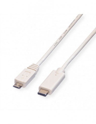 VALUE Kabel USB 2.0, C - Micro B, M/M, biały, 2 m