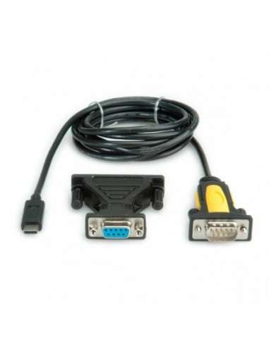 VALUE Kabel konwerter,adapter USB Typ C na DB9/DB25 1.8m
