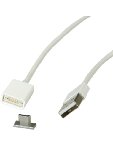 ROLINE Kabel Magnetyczny USB 2.0  A-Micro B M/M 1m