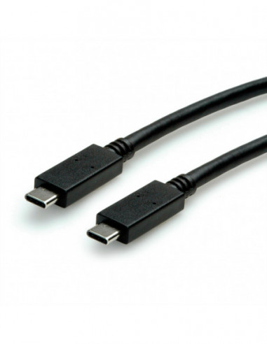 ROLINE USB 3.2 Gen 2 Cable, PD (Power Delivery) 20V5A, z Emark, C-C, M/M, bla