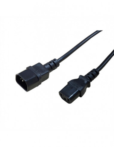 Kabel zasilający do monitora, IEC 320 C14 - C13, czarny, 1,8 m