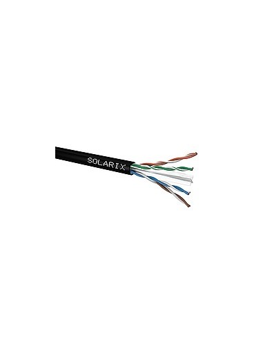 Kabel Instalacyjny Solarix CAT6 UTP PE zewnętrzny szpula 500m SXKD-6-UTP-PE czarny
