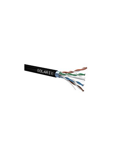 Kabel instalacyjny Solarix CAT6 FTP PE F(ca) zewnętrzny szpula 500m SXKD-6-FTP-PE czarny