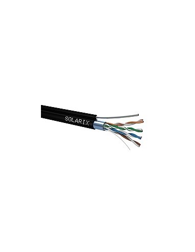 Kabel instalacyjny Solarix CAT5E FTP PE F(ca) zewnętrzny samonośny szpula 305m SXKD-5E-FTP-SAM