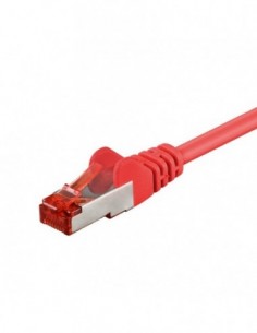 RB-LAN Patchcord S/FTP (PiMF) LSZH czerwony Cat.6, 0.15m