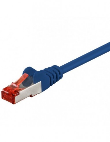 RB-LAN Patchcord S/FTP (PiMF) LSZH niebieski Cat.6, 0.15m